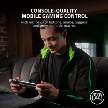 Мобилен контролер за игри Razer Kishi V2 за Android: Контроли за игри с качество на конзолата - Универсално прилягане с разтегателен мост