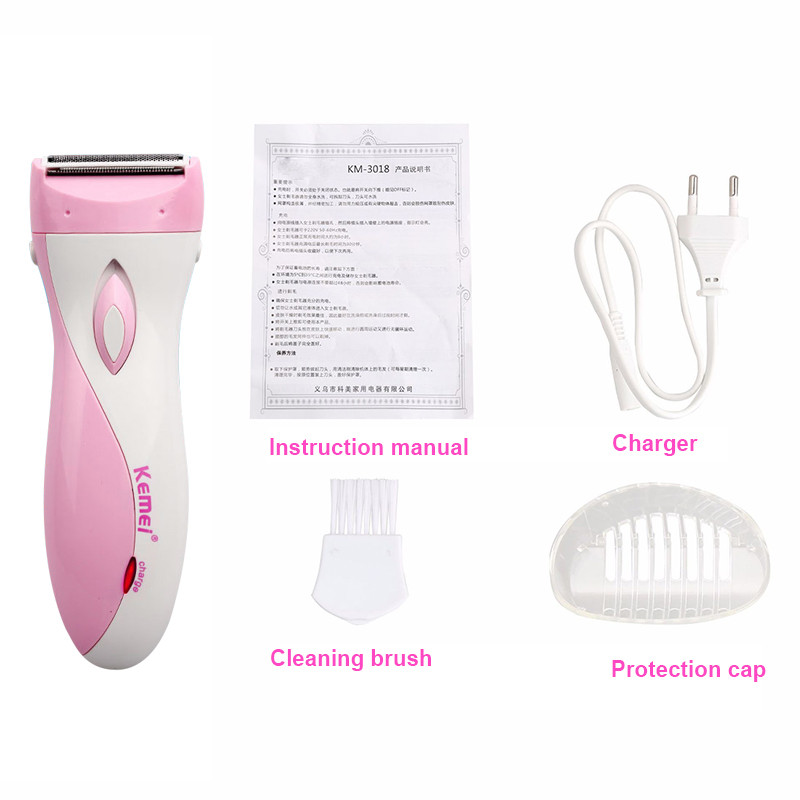 Kemei odstranjivač dlačica Ženski brijač Trimer za dlačice ispod pazuha za žene Bežični epilator Punjivi vodootporni brijač za bikini ispod pazuha