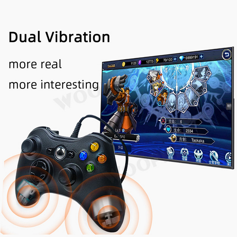 Controler prin cablu USB pentru Xbox 360/PC Windows 7/8/10 Accesorii pentru jocuri Gamepad Joystick pentru Xbox360