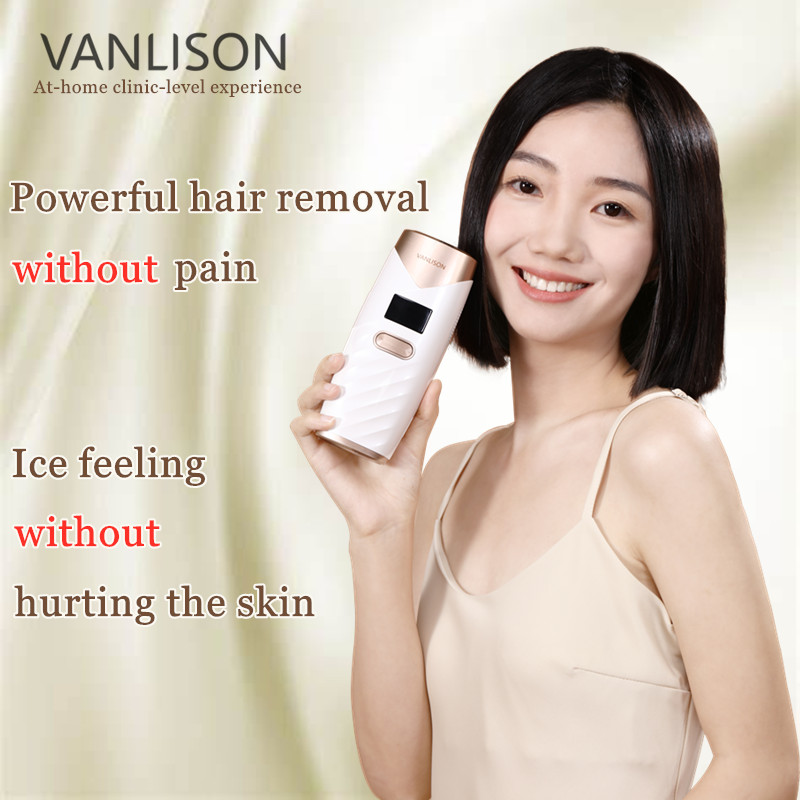 VANLISON Sapphire neskausmingas nuolatinis epiliatorius Geriausias IPL plaukų šalinimo lazeriu namų prietaisai, tinkami rudai odai moterims, vyrams, bikiniai