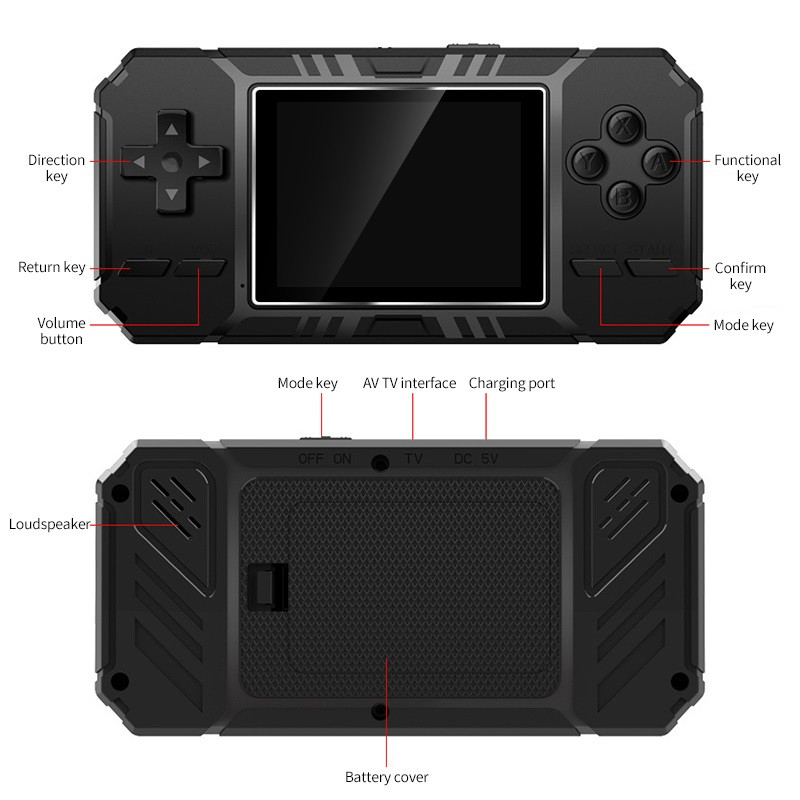 S8 delninė žaidimų konsolė retro nostalgiška mini 520 žaidimų vaikams vienvietė ir dvivietė 520sup vaizdo žaidimų konsolė