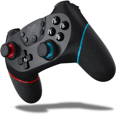 Безжичен Bluetooth контролер за Nintendo Switch Pro контролер с жироскоп и сензор за гравитация, двойна вибрация и турбо функция
