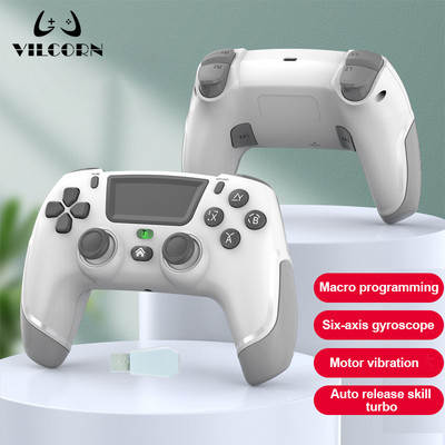 Controler de joc wireless VILCORN Elite pentru PS4 Slim/Pro Gamepad cu vibrație duală PC USB cu joystick giroscop cu șase axe Cadou