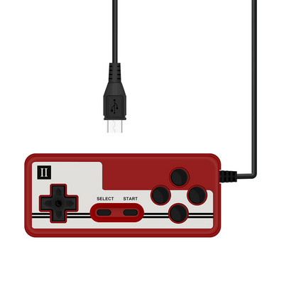 Retro prenosný mini ručný káblový joystick s diaľkovým ovládaním pre hernú konzolu FC