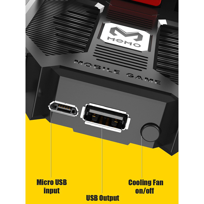 AK77 Pubg mobiilimängukontroller 6 sõrmega koos ventilaatori Pubg päästikuga mängupuldi juhtkangiga Android iOS-i mängupuldi Movil koos akuga