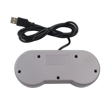 Ενσύρματο χειριστήριο παιχνιδιών USB Gamepad Retro Joypad Black Grey για υπολογιστή για NESPi 4 SUPERPi 4 Θήκη για Raspberry Pi 4 B