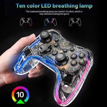 Безжични RGB геймпади за видеоигри за Nintendo Switch Pro/Switch Lite/Switch OLED/Android/IOS/Windows PC/Mobile Controller