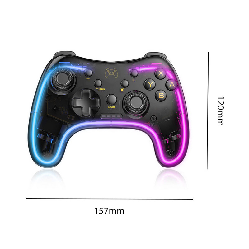 Belaidžiai RGB vaizdo žaidimų žaidimų pultai, skirti „Nintendo Switch Pro“ / „Switch Lite“ / „Switch OLED“ / „Android“ / „IOS“ / „Windows PC“ / „Mobile Controller“