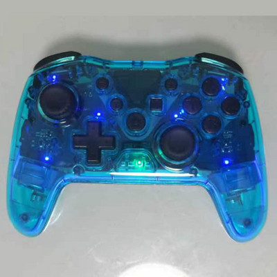 Skaidrus lED belaidis valdiklis BT 2.4G, skirtas Nintendo Switch Pro PC planšetiniam kompiuteriui PS3 Tesla Shock Joystick žaidimų pulto žaidimui