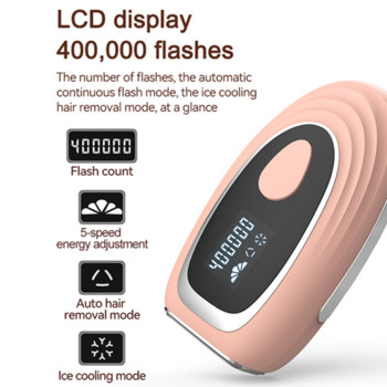 Lescolton IPL Αποτρίχωση LCD Laser Αποτρίχωση ICE Cool Ανώδυνη Μόνιμη Φωτοαποτρίχωση για Άντρες Γυναικεία Ηλεκτρική Αποτριχωτική Αποτρίχωση στο σπίτι