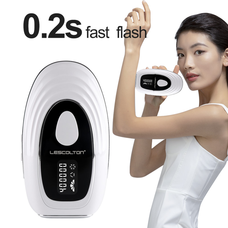 Lescolton IPL plaukų šalinimo skystųjų kristalų lazerinis epiliatorius ICE Cool neskausminga ilgalaikė fotoepiliacija vyrams moterims namų elektrinis depiliatorius