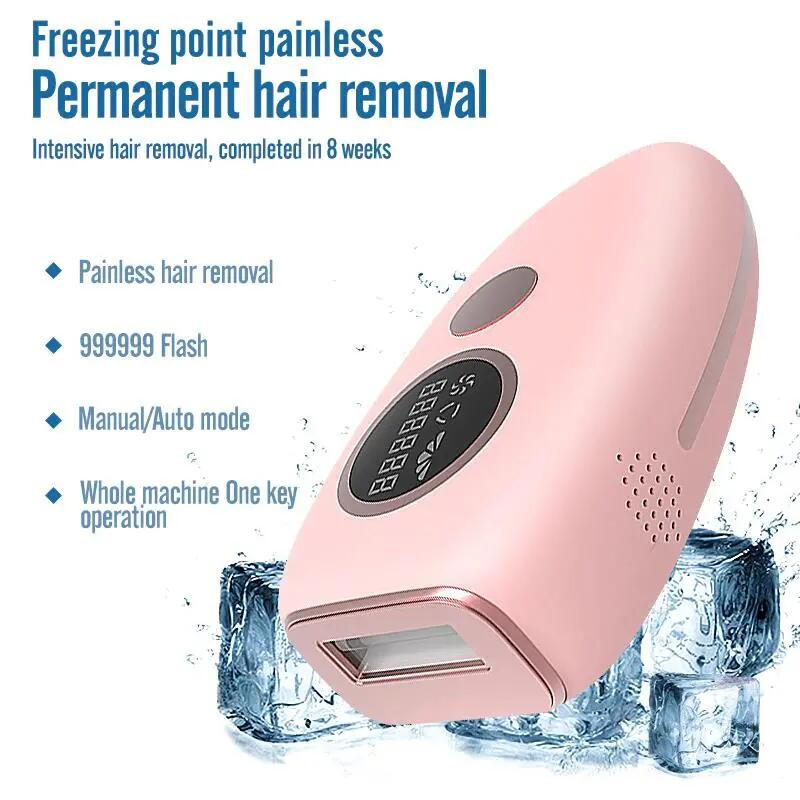 2022 m. „Ice Cool Ipl“ plaukų šalinimo aparatas, profesionalus nuolat neskausmingas naudojimas namuose 999999 blykstės plaukų šalinimo ledu lazeriu ragelis