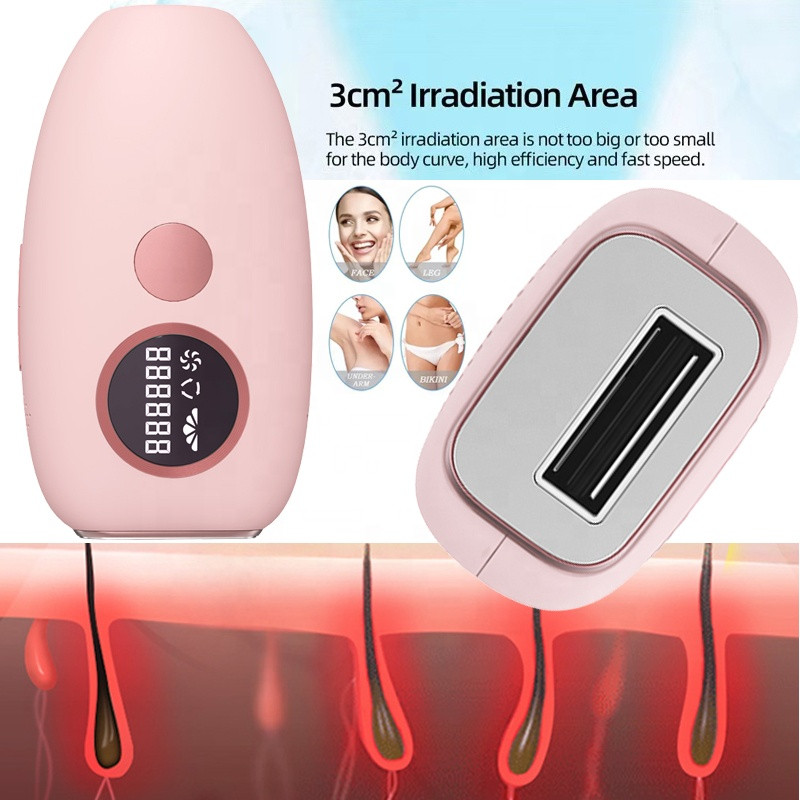 2022 m. „Ice Cool Ipl“ plaukų šalinimo aparatas, profesionalus nuolat neskausmingas naudojimas namuose 999999 blykstės plaukų šalinimo ledu lazeriu ragelis