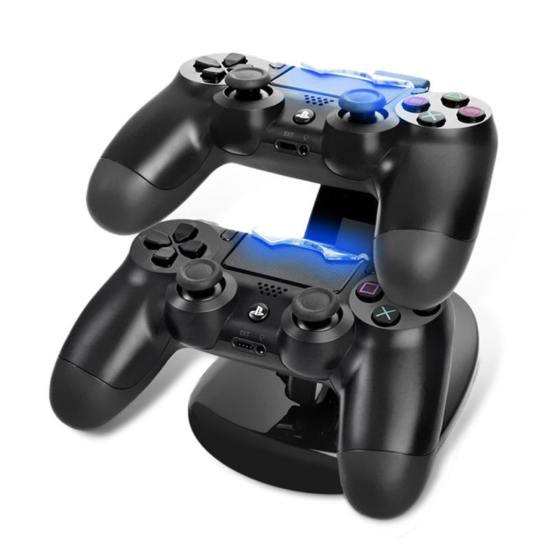 ΝΕΑ Βάση βάσης φόρτισης ελεγκτή LED Dual USB PS4 Charging Station Βάση για Playstation 4 PS4 / PS4 Pro / PS4 Slim Controller