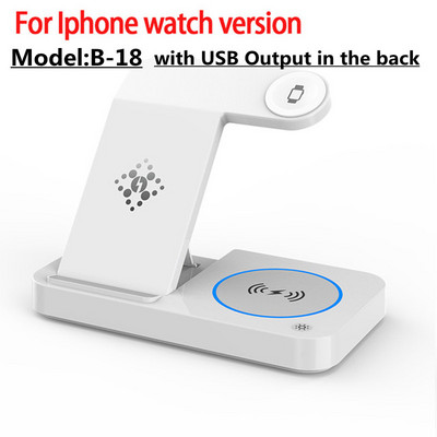 100 W 4 viename belaidžio įkroviklio stovas, skirtas iPhone 14 13 12 11 X Apple Samsung Watch Airpods Pro IWatch greito įkrovimo doko stotis