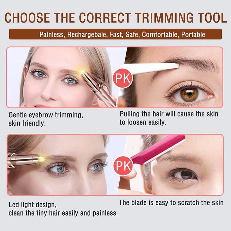 USB-laetav valutu elektriline kulmutrimmer naistele Epilaatoripliiatsid Raseerija Pardel Meigitööriistad Näokarvade eemaldaja