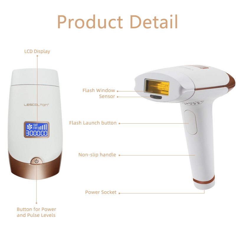Lescolton Laser Hair Removal Device 3in1 700000 pulsed IPL Permanent Hair Removal IPL Laser Epilator Arpit Hair Removal Device