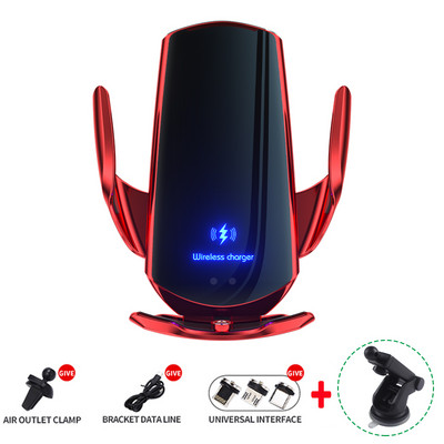 100W bezdrôtová nabíjačka do auta, magnetický automatický držiak na telefón do auta pre iPhone, Xiaomi, Samsung, infračervené indukčné rýchle nabíjanie