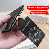 Vezeték nélküli töltő vevő Vezeték nélküli töltőadapter C típusú MicroUSB Lightning támogatás iPhone Android telefon vezeték nélküli töltéshez