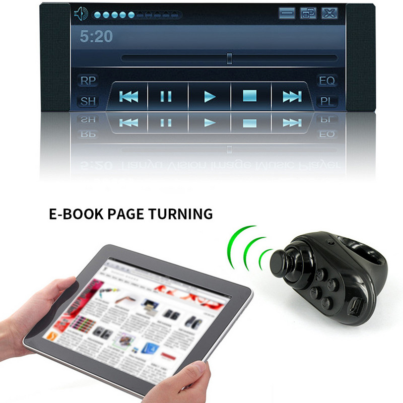 R1 Ring Bluetoothiga ühilduv 4.0 VR-kontroller lOS-i jaoks Androidi jaoks mõeldud juhtmevaba mängupuldi juhtkangiga mängukaugjuhtimispult MOCUTE 032