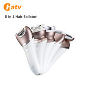 HATV 5 az 1-ben elektromos epilátor női arcra, egész testre, újratölthető borotva bikini trimmer hölgy borotva lábszár hónalj szőrtelenítésére