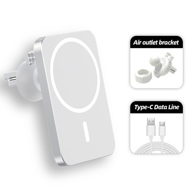 15 W mágneses vezeték nélküli autós töltőre szerelhető adszorbeálható telefon iPhone 14 13 12 Pro Max adszorpciós gyors vezeték nélküli töltő tartóhoz
