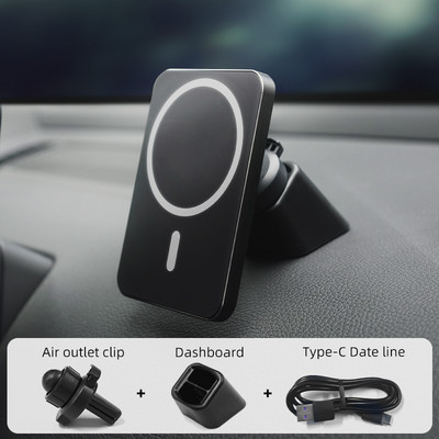 15 W mágneses vezeték nélküli autós töltőre szerelhető adszorbeálható telefon iPhone 14 13 12 Pro Max adszorpciós gyors vezeték nélküli töltő tartóhoz
