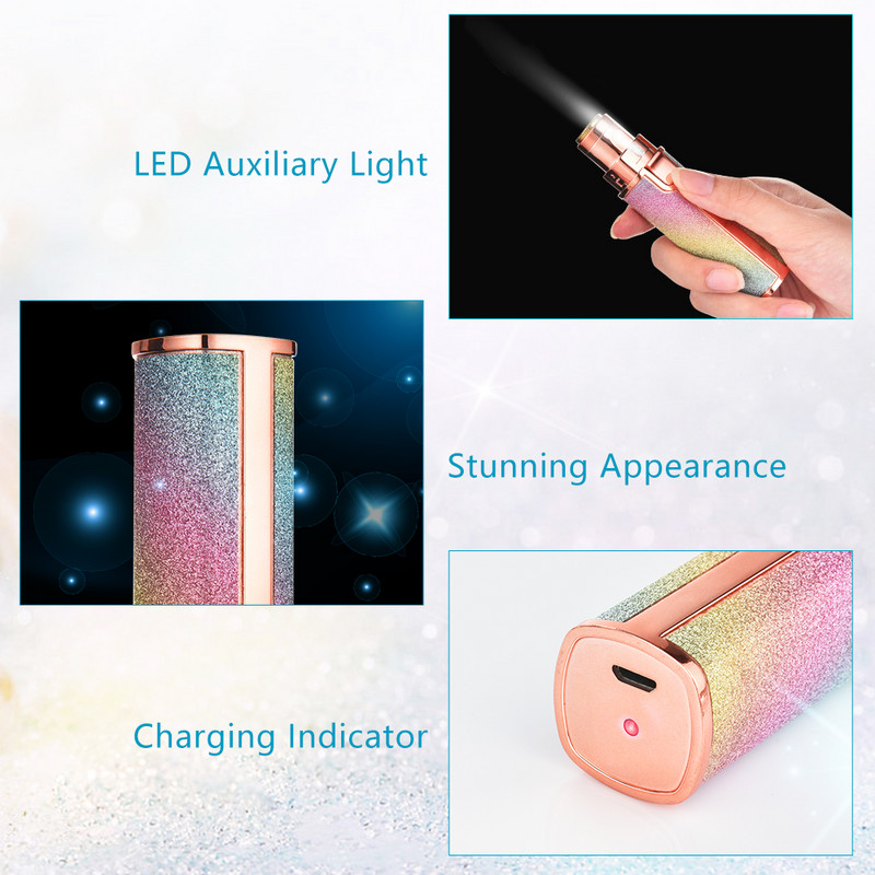 Nou aparat de tuns electric 2 în 1 pentru sprâncene, machiaj, epilator pentru sprâncene, mini aparat de ras, aparat de ras pentru femei, aparat portabil de îndepărtare a părului facial pe corp