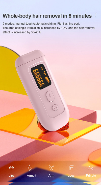 IPL plaukų šalinimo epiliatorius ir nuolatinio plaukų šalinimo lazeriu aparatas Veido kūno elektrinis depiliatorius lazerinis depiliatorius 990000 Flashes
