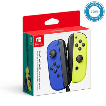 Двойка контролери Nintendo Joy-Con (L/R) - неоново червено/синьо/жълто/лилаво/оранжево/розово/зелено и сиво - Joycon контролери за Switch