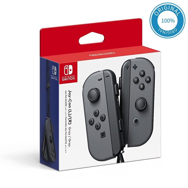Pereche de controler Nintendo Joy-Con (L/R) - Roșu neon/Albastru/Galben/Violet/Portocaliu/Roz/Verde și Gri - Controlere Joycon pentru Switch