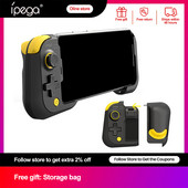 „Ipega PG-9211“ mobiliojo telefono žaidimų pultelis „Bluetooth“ belaidis žaidimų valdiklis, deformuojamas vairasvirtė, skirta „iOS Android“ su saugojimo krepšiu