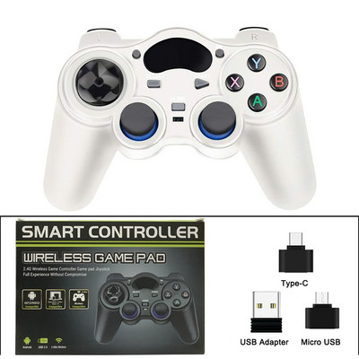2.4 G Android PC Gamepad fără fir pentru controler PS3 Joystick de control pentru telefonul inteligent Controler mobil TV Box cu convertor OTG