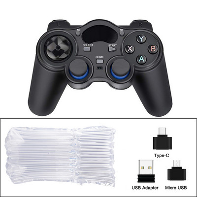 2.4 G Android PC Gamepad fără fir pentru controler PS3 Joystick de control pentru telefonul inteligent Controler mobil TV Box cu convertor OTG
