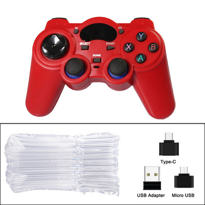 2.4 G Android PC Gamepad fără fir pentru controler PS3 Joystick de control pentru telefonul inteligent Controler mobil TV Box cu convertor OTG