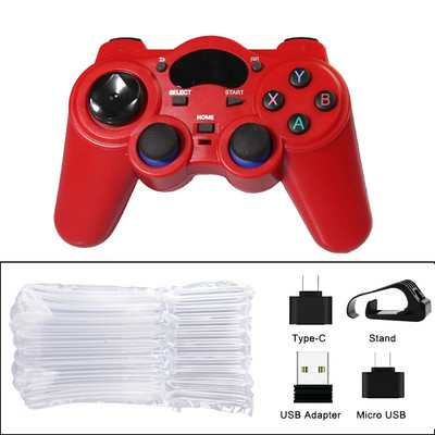 2.4 G Android PC Gamepad fără fir pentru controler PS3 Joystick de control pentru telefonul inteligent Controler mobil TV Box cu convertor OTG