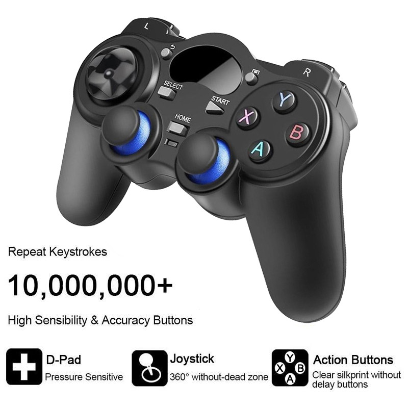 2.4 G Android PC Gamepad fără fir pentru controler PS3 Joystick de control pentru telefonul inteligent Controler mobil TV Box cu convertor OTG