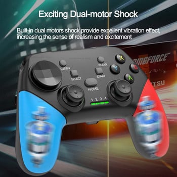 BROODIO Bluetooth Game Controller 2.4G безжичен геймпад за Nintendo Switch Apple PS3 PS4 TV Box Games Android Phone PC Джойстик