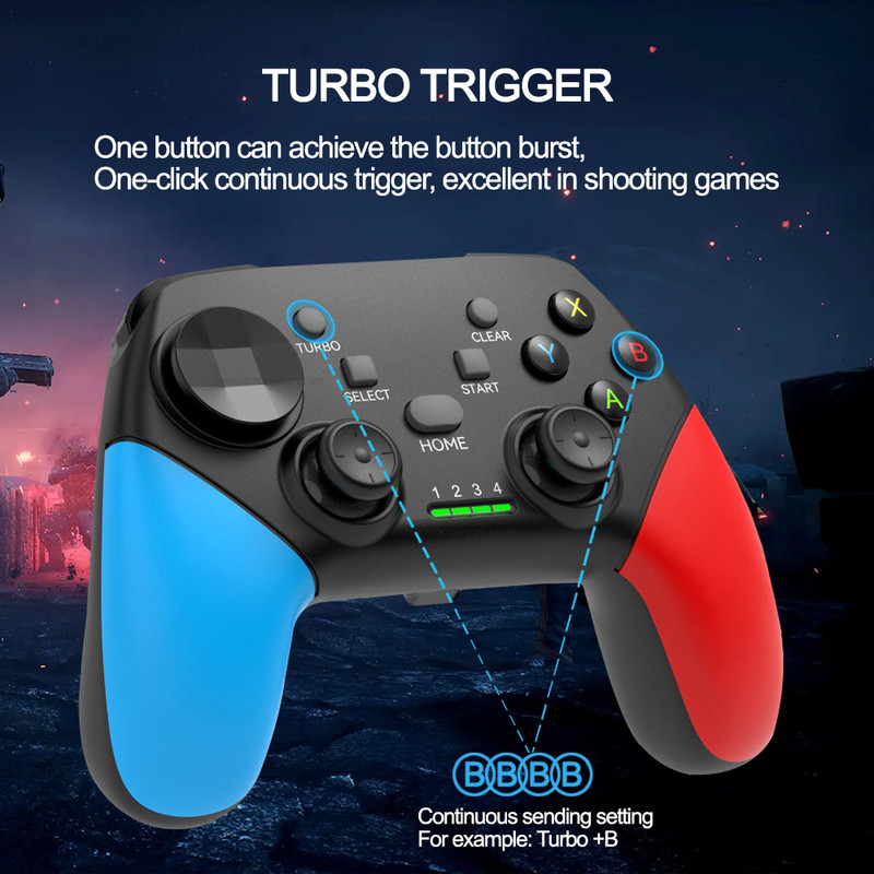 BROODIO Bluetooth Game Controller 2.4G bežični gamepad za Nintendo Switch Apple PS3 PS4 TV Box Igre Android telefon PC Joystick