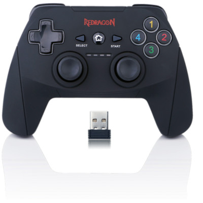 Redragon G808 žaidimų pultelis, kompiuterinių žaidimų valdiklis, vairasvirtė su dviguba vibracija, akėčios, skirta Windows PC, PS3, Playstation, Android, Xbox 360