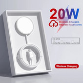 Originalus 20 W greitas magnetinis belaidis įkroviklis, skirtas iPhone 14 13 12 11 Pro Max X XS MAX 8 Plus USB C greito įkrovimo kabelio priedai