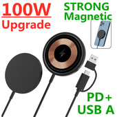 100 W magnetinis belaidis įkroviklis, skirtas iPhone 14 13 12 11 X Pro Max Mini telefono įkrovikliai Indukcinio greito įkrovimo doko stotis