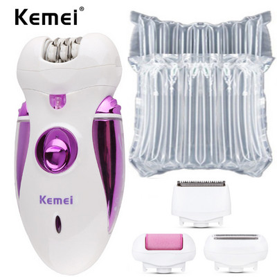 Kemei 4 viename įkraunamas plaukų epiliatorius moteriškas skustuvas Moteriškas elektrinis plaukų skutimosi aparatas Body Lady Trimmer šalinimas