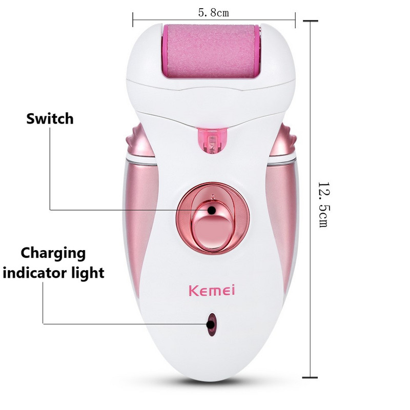 Kemei 4 viename įkraunamas plaukų epiliatorius moteriškas skustuvas Moteriškas elektrinis plaukų skutimosi aparatas Body Lady Trimmer šalinimas