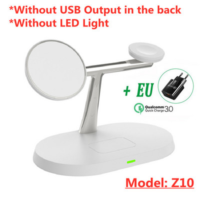 Suport de încărcare fără fir magnetic 3 în 1 30W pentru iPhone 14 13 12 Pro Max Apple Watch Airpods Stație de încărcare rapidă cu inducție