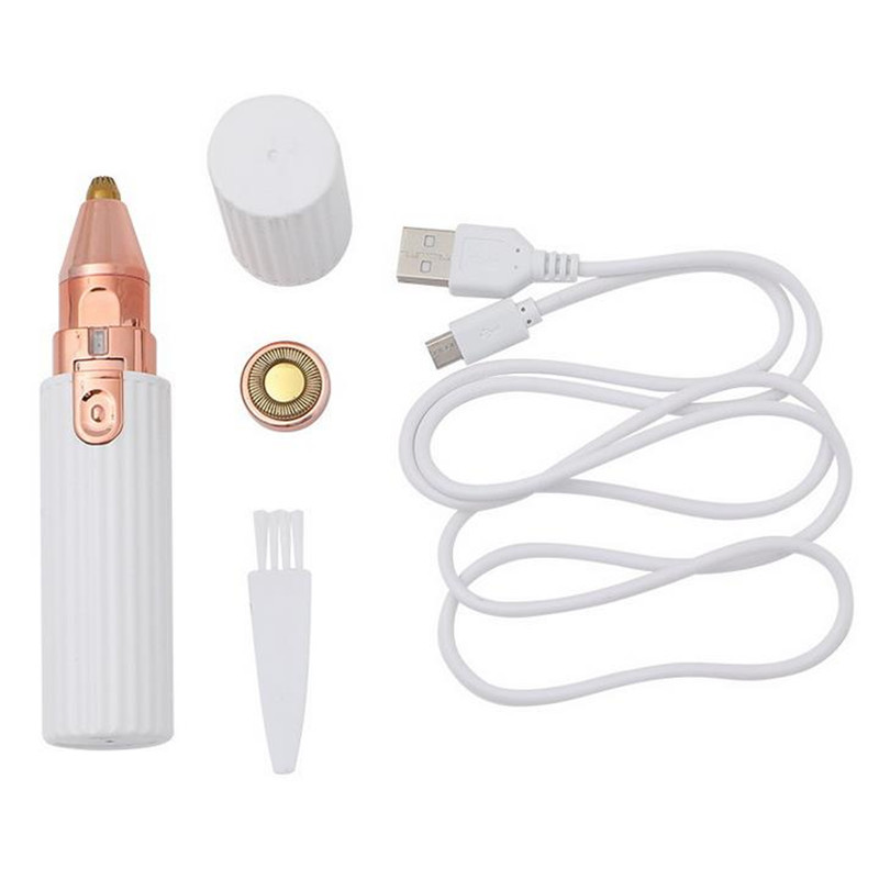 New Arrival USB Portable Electric Epilator Ανώδυνη Αποτριχωτική Αποτριχωτική Αποτριχωτική Ξυριστική μηχανή Φρυδιών For Face Lip Arm Bikini 20#5