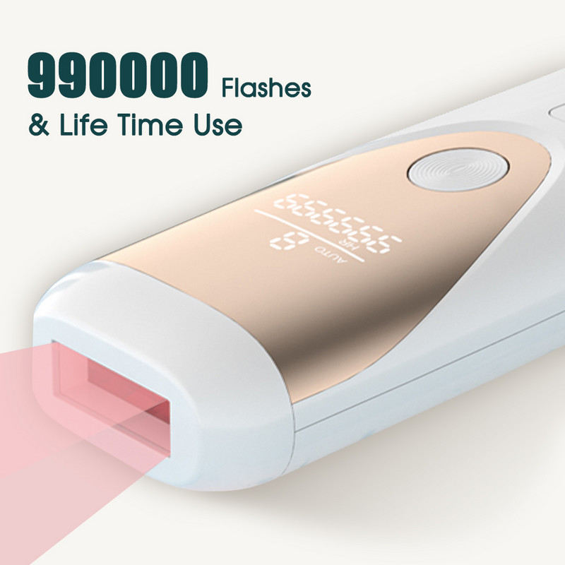 [ZS] 999 999 bikini szőrtelenítő villanófényes LCD kijelzős tartós, fájdalommentes elektromos epilátor nőknek teljes testre lézeres szőrtelenítő