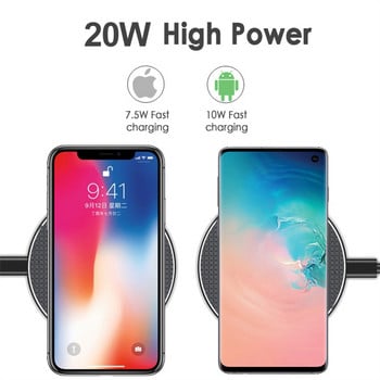 Ασύρματος φορτιστής 30W για iPhone 11 X XR XS 8 γρήγορη ασύρματη βάση φόρτισης για Samsung Xiaomi Huawei OPPO τηλέφωνο Qi φορτιστής ασύρματος