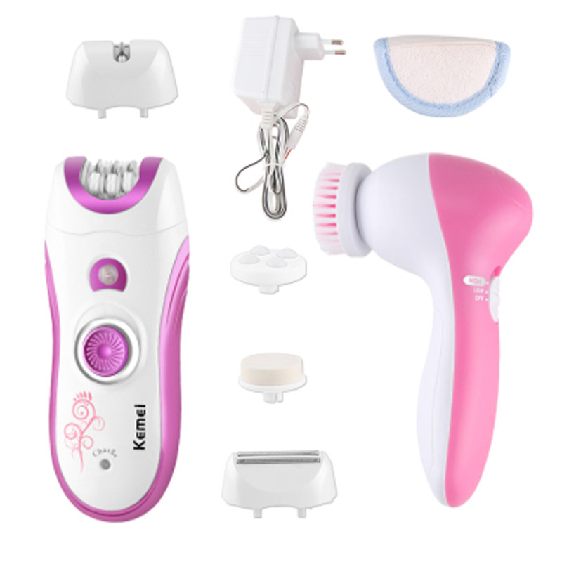 Eredeti 6 az 1-ben elektromos epilátor női teljes testre tölthető női borotva arcszőrtelenítés bikini trimmer hónalj