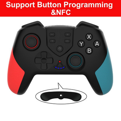 Ασύρματη υποστήριξη Bluetooth Gamepad Συμβατό με Nintendo Switch Pro/USB PC για NS Pro Game joystick με δόνηση NFC 6-Axis